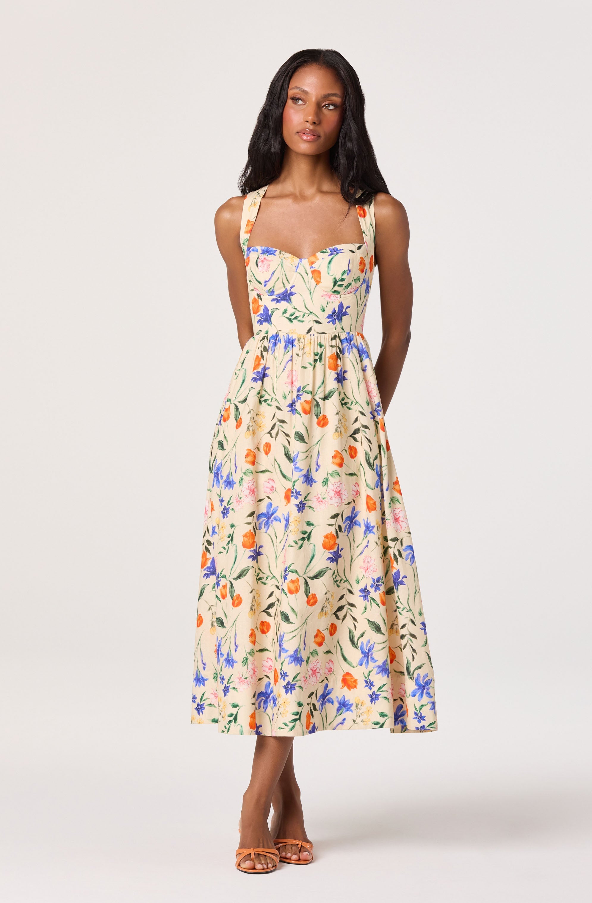 Beryl Garden Floral Midi Dress