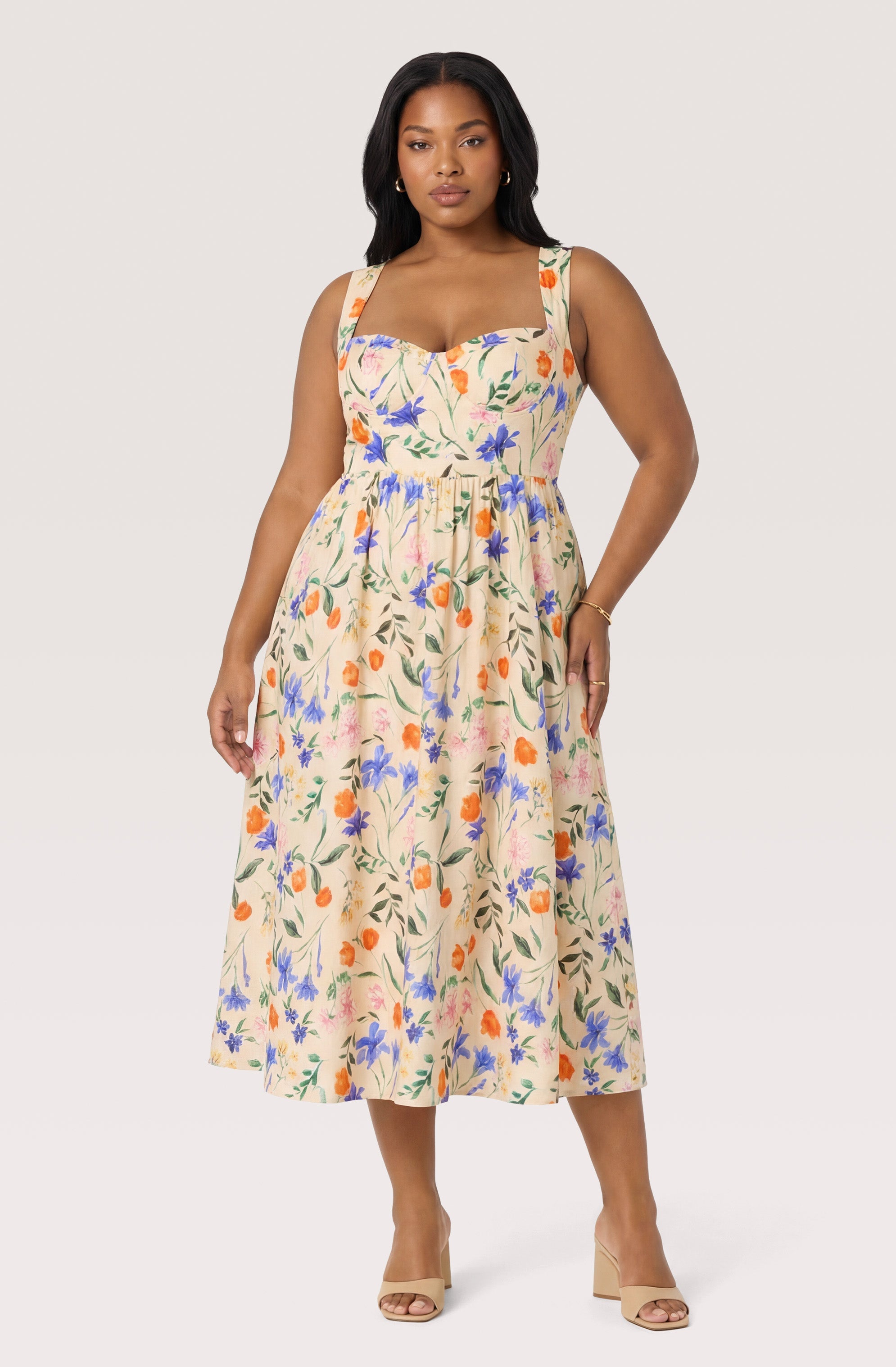 Beryl Garden Floral Midi Dress