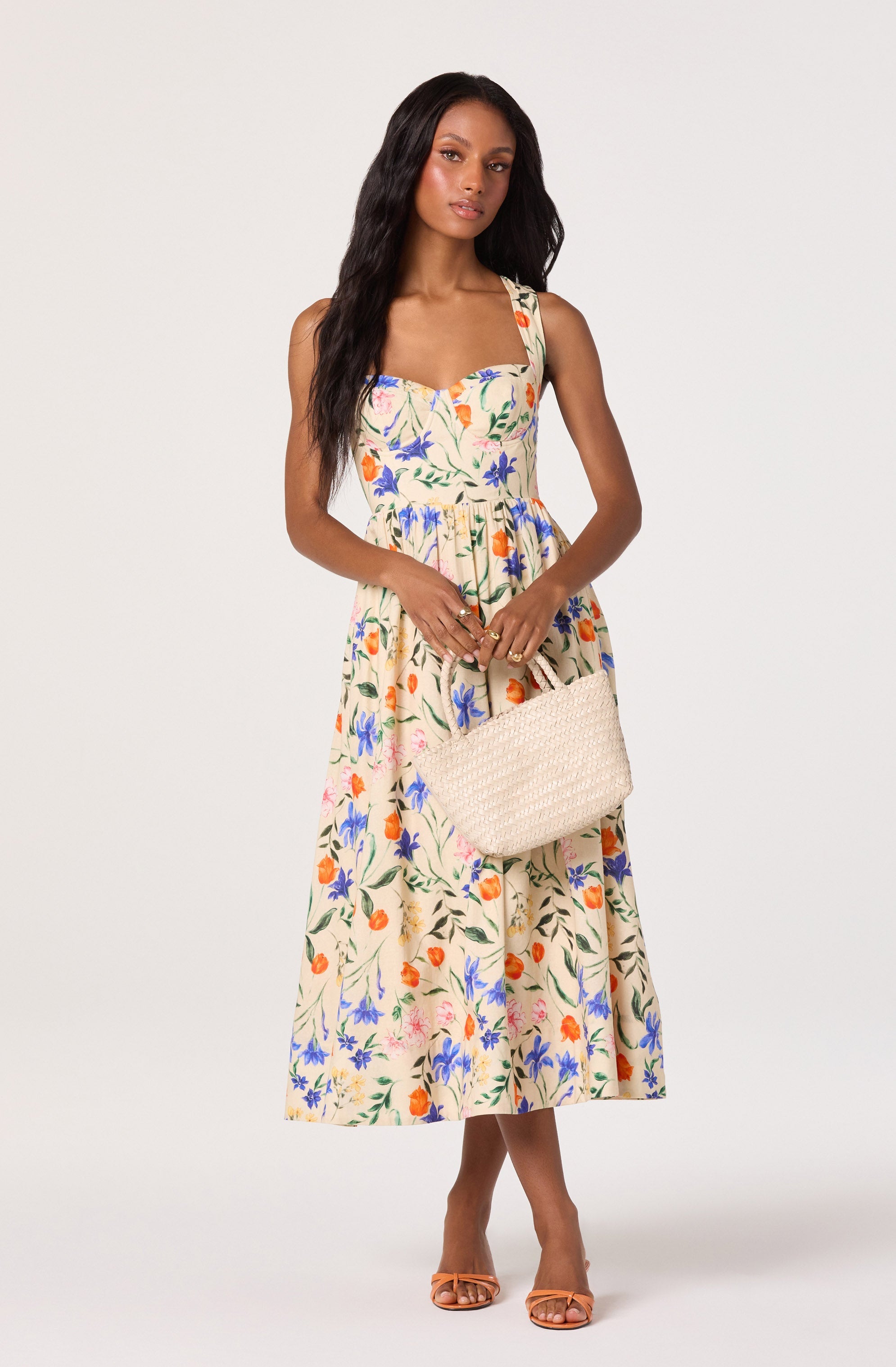 Beryl Garden Floral Midi Dress