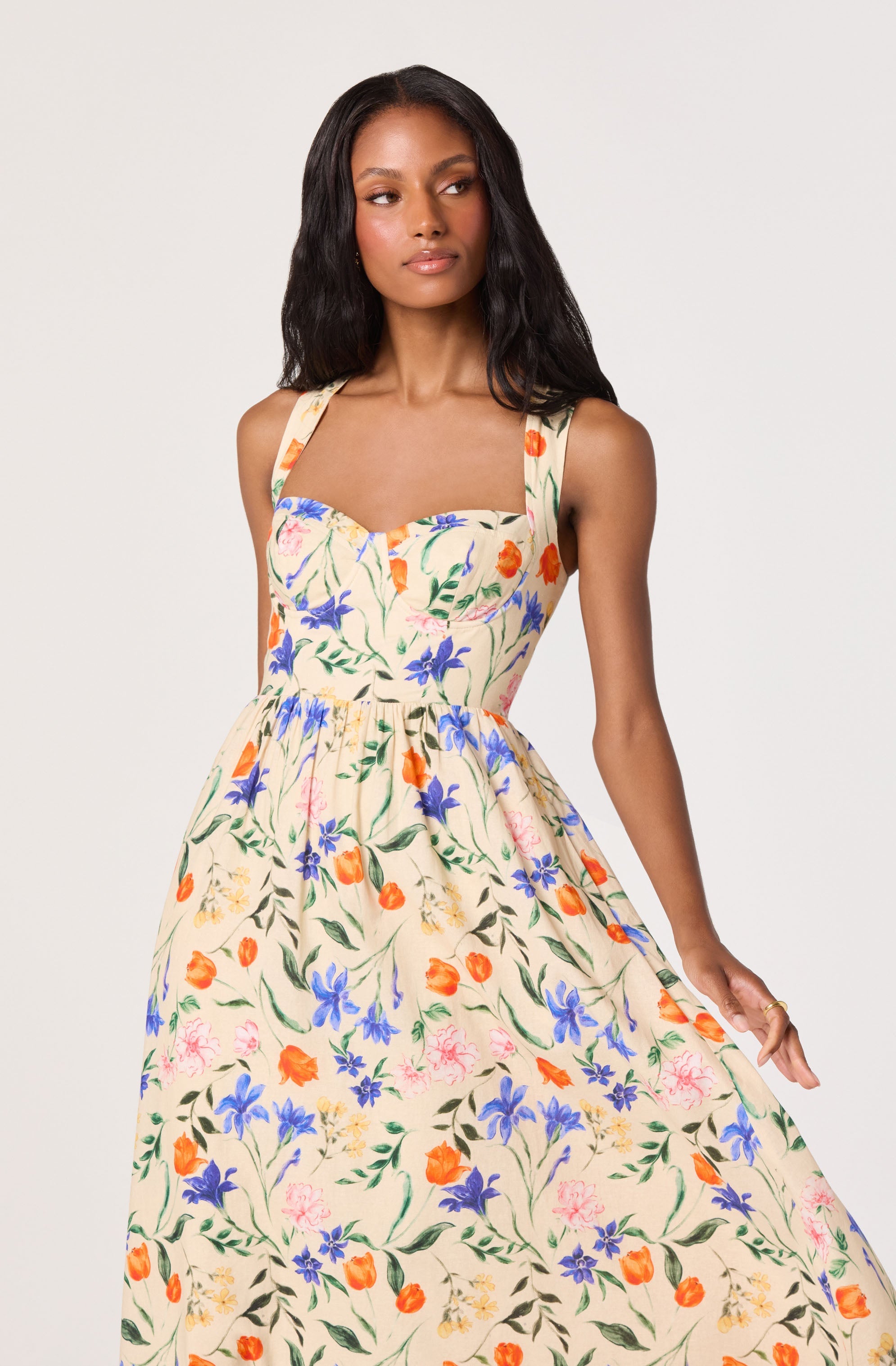 Beryl Garden Floral Midi Dress