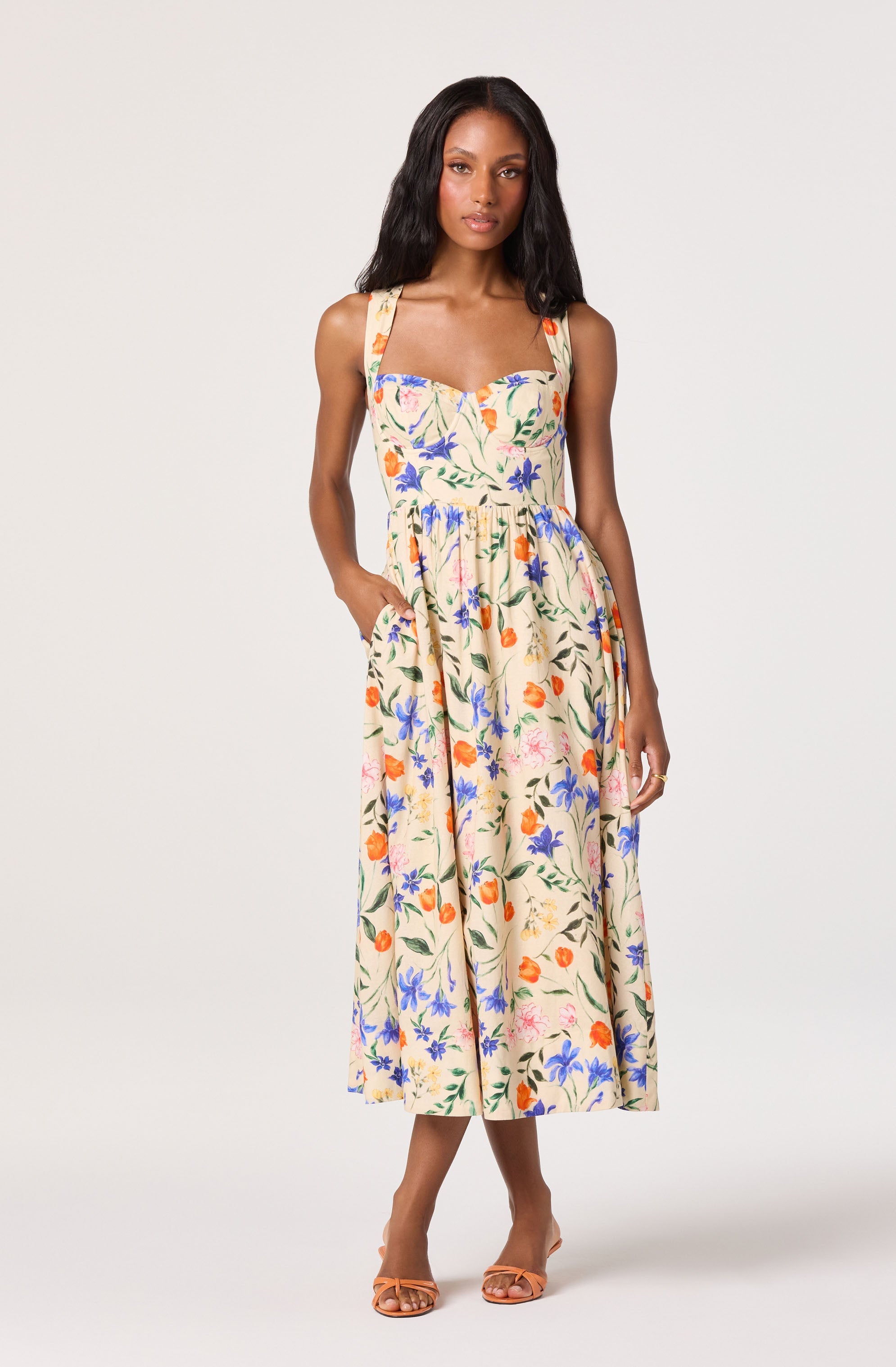 Beryl Garden Floral Midi Dress