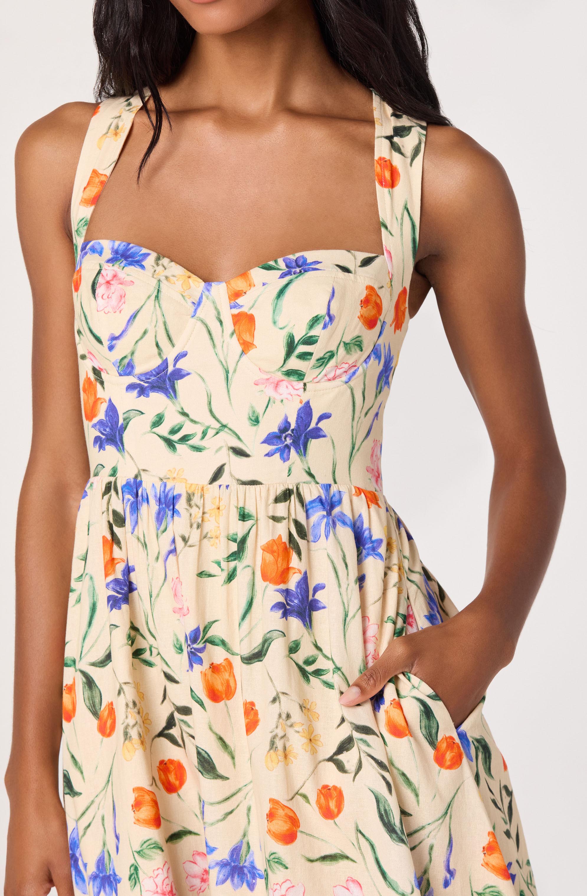 Beryl Garden Floral Midi Dress