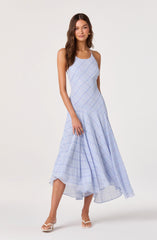 Ginny Plaid Halter Midi Dress