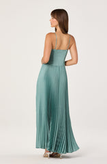 Alaia Satin Pliss茅 Maxi Dress