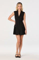 Gianna Sleeveless Blazer Mini Dress