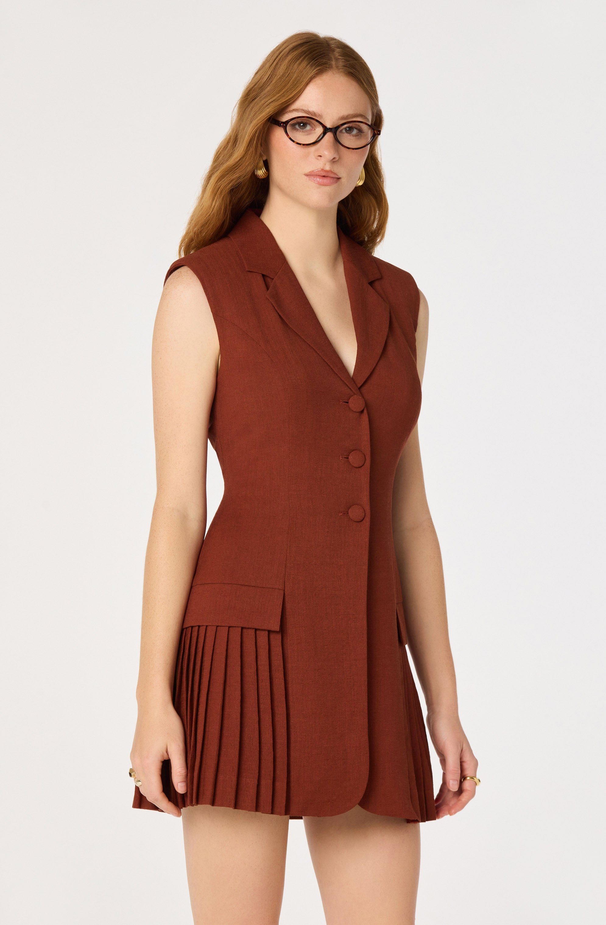 Gianna Sleeveless Blazer Mini Dress