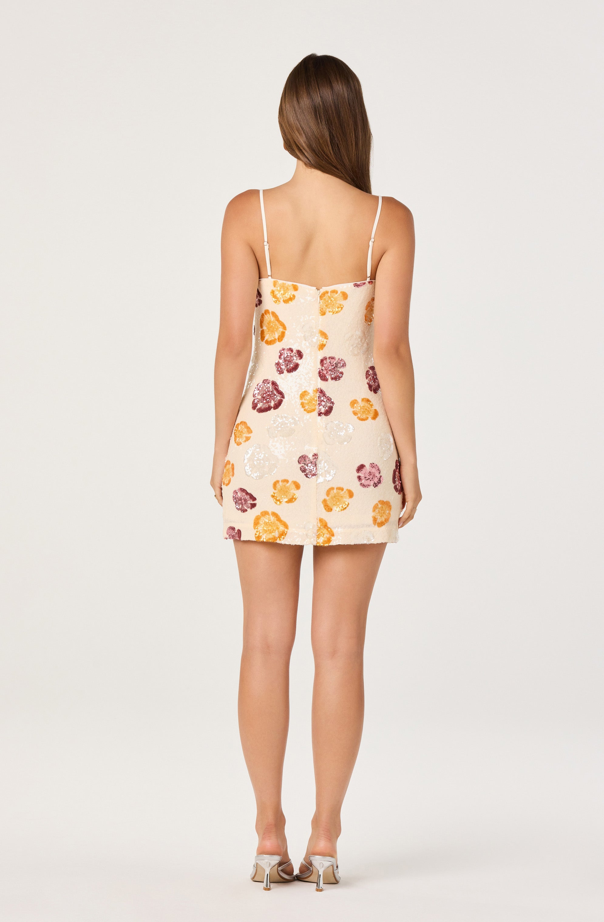 Abelia Sequined Floral Mini Dress