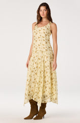 Halo Floral Drop-Waist Maxi Dress