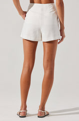 Artice Pleated Linen-Blend Shorts