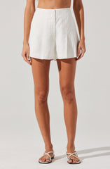 Artice Pleated Linen-Blend Shorts