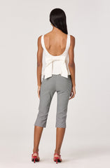 Cardin Houndstooth High-Rise Capri Pants