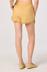 Joellyn Embroidered Cutwork Linen Shorts