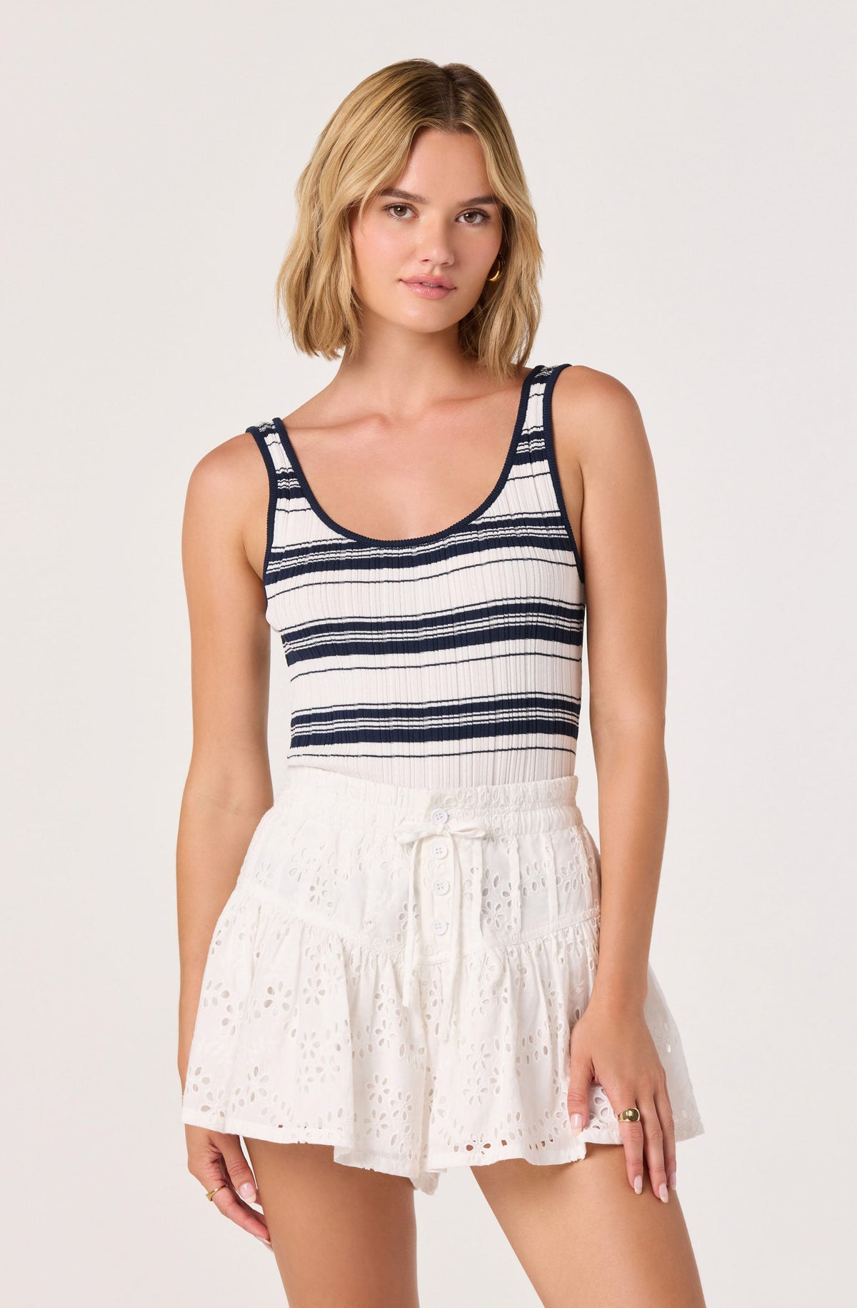 Adeeva Eyelet High-Rise Shorts