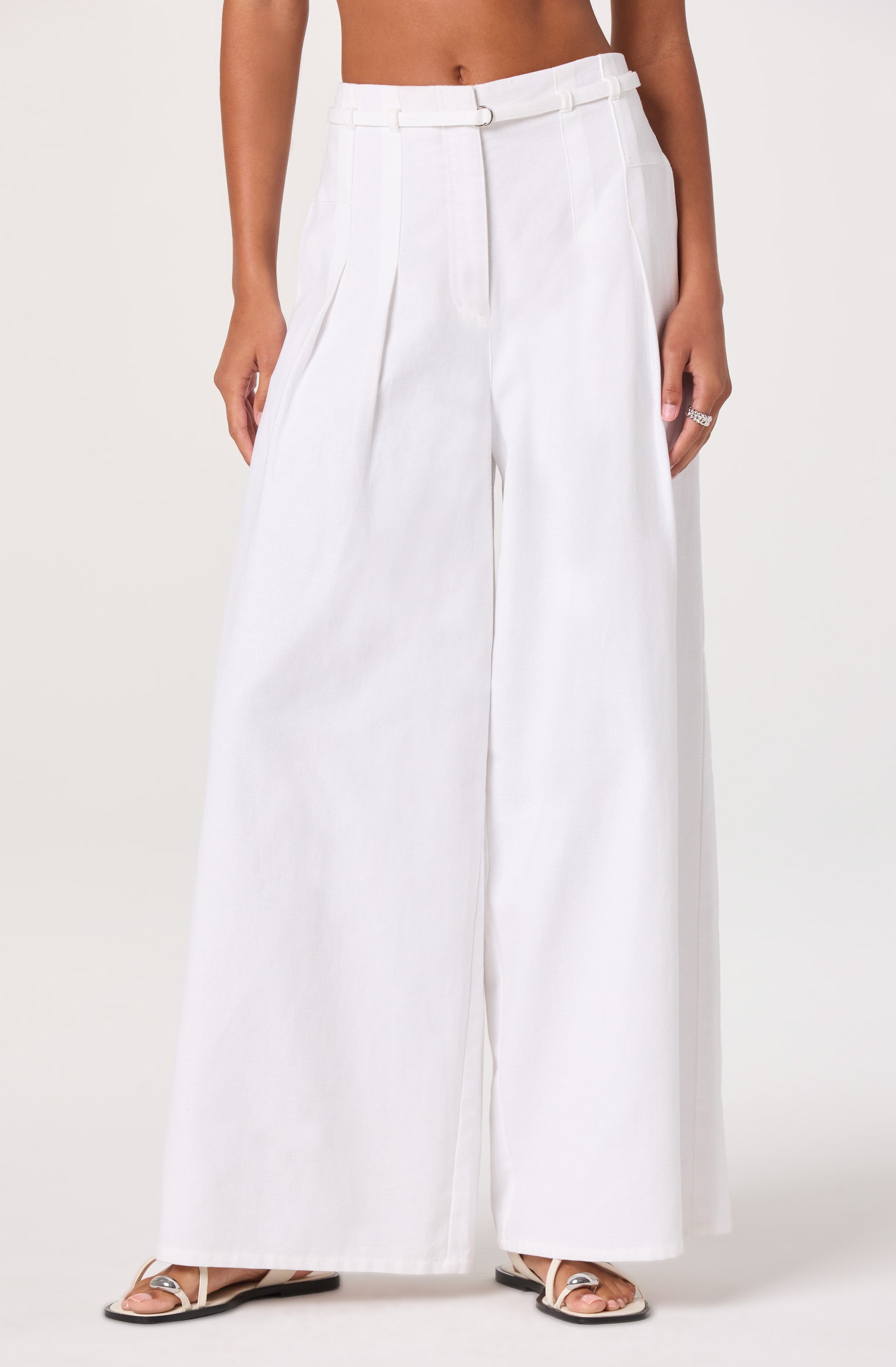 Aiden Pleated Wide-Leg Pants
