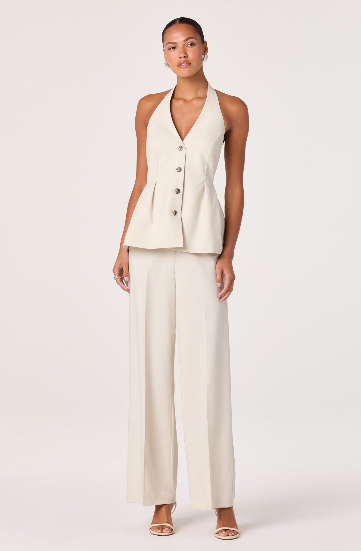 Cleone High-Rise Straight Leg Trousers