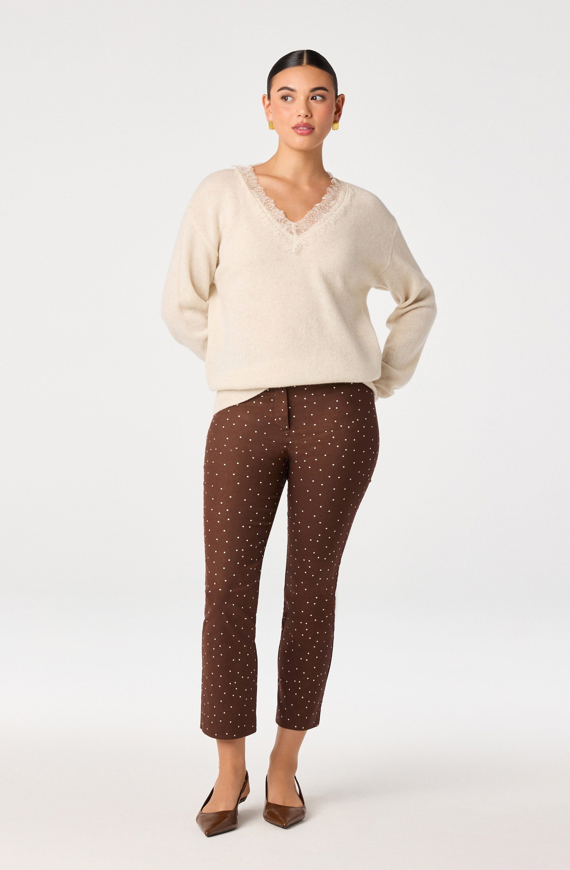 Alma Polka Dot Cropped Pants