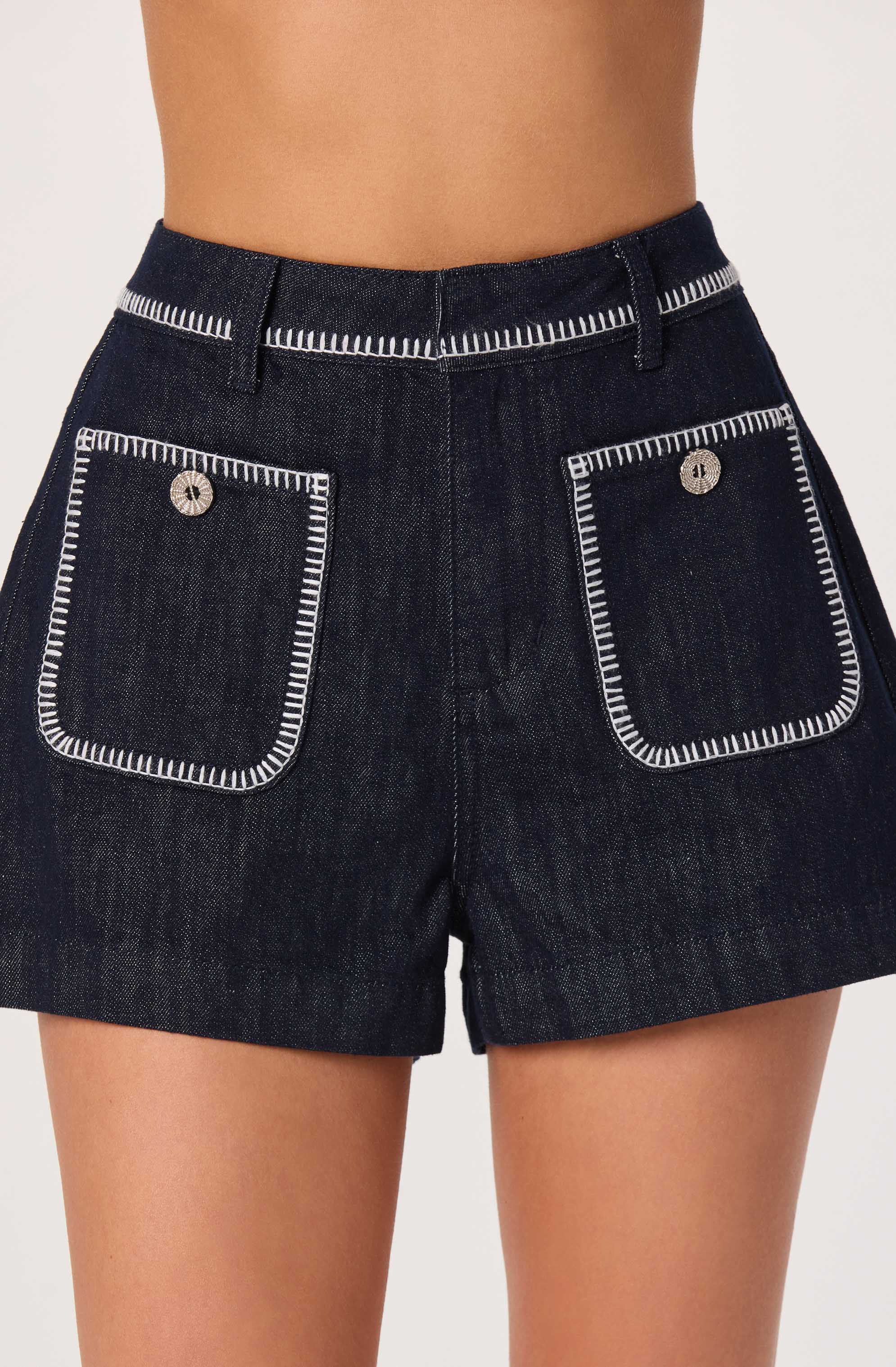 Bobbie Patch Pocket Denim Shorts