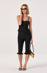 Amalie Ruffle Hem Capri Pants