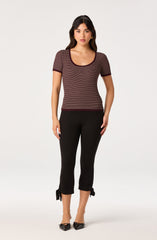 Eliza Bow-Tie Knit Capri Pants