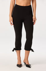 Eliza Bow-Tie Knit Capri Pants