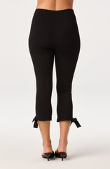 Eliza Bow-Tie Knit Capri Pants