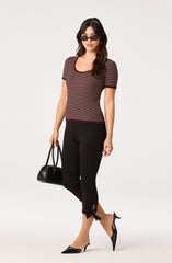 Eliza Bow-Tie Knit Capri Pants