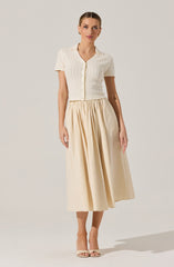 Attwell Pleated Midi Skirt