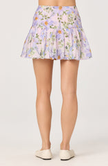 Alea Floral Drop-Waist Bubble Mini Skirt