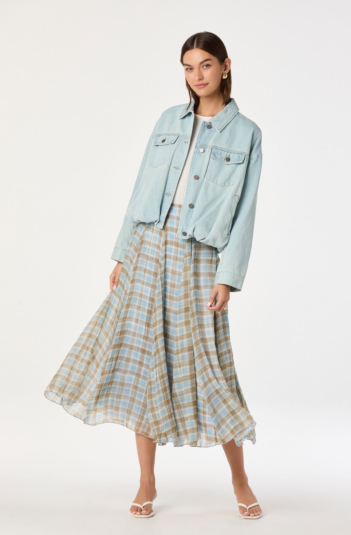 Fiori Pleated Maxi Skirt