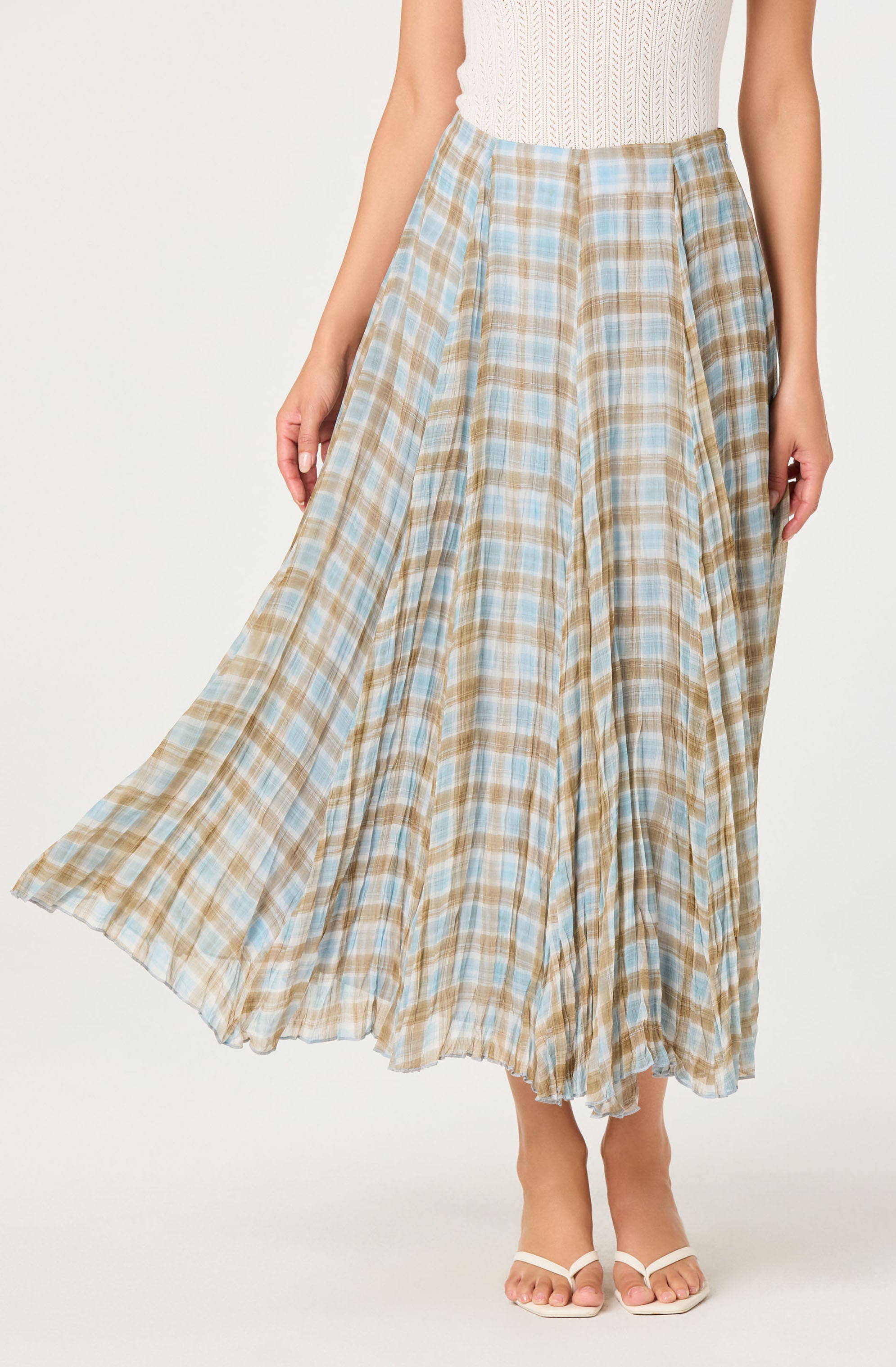 Fiori Pleated Maxi Skirt