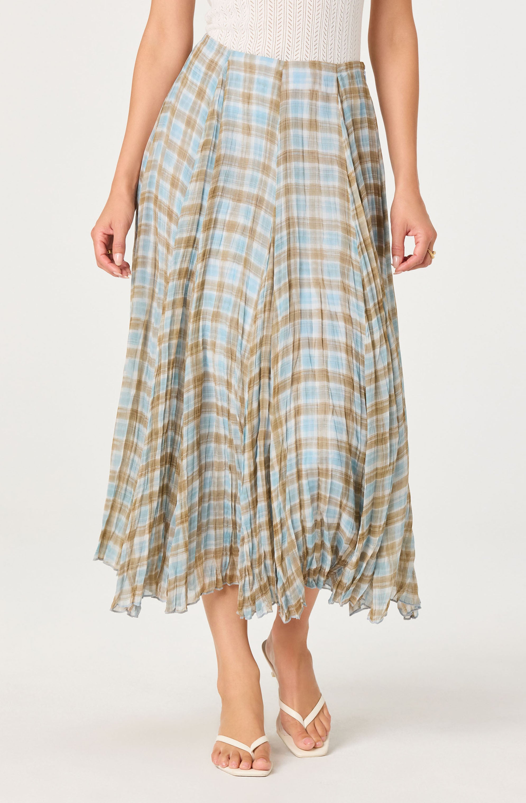 Fiori Pleated Maxi Skirt