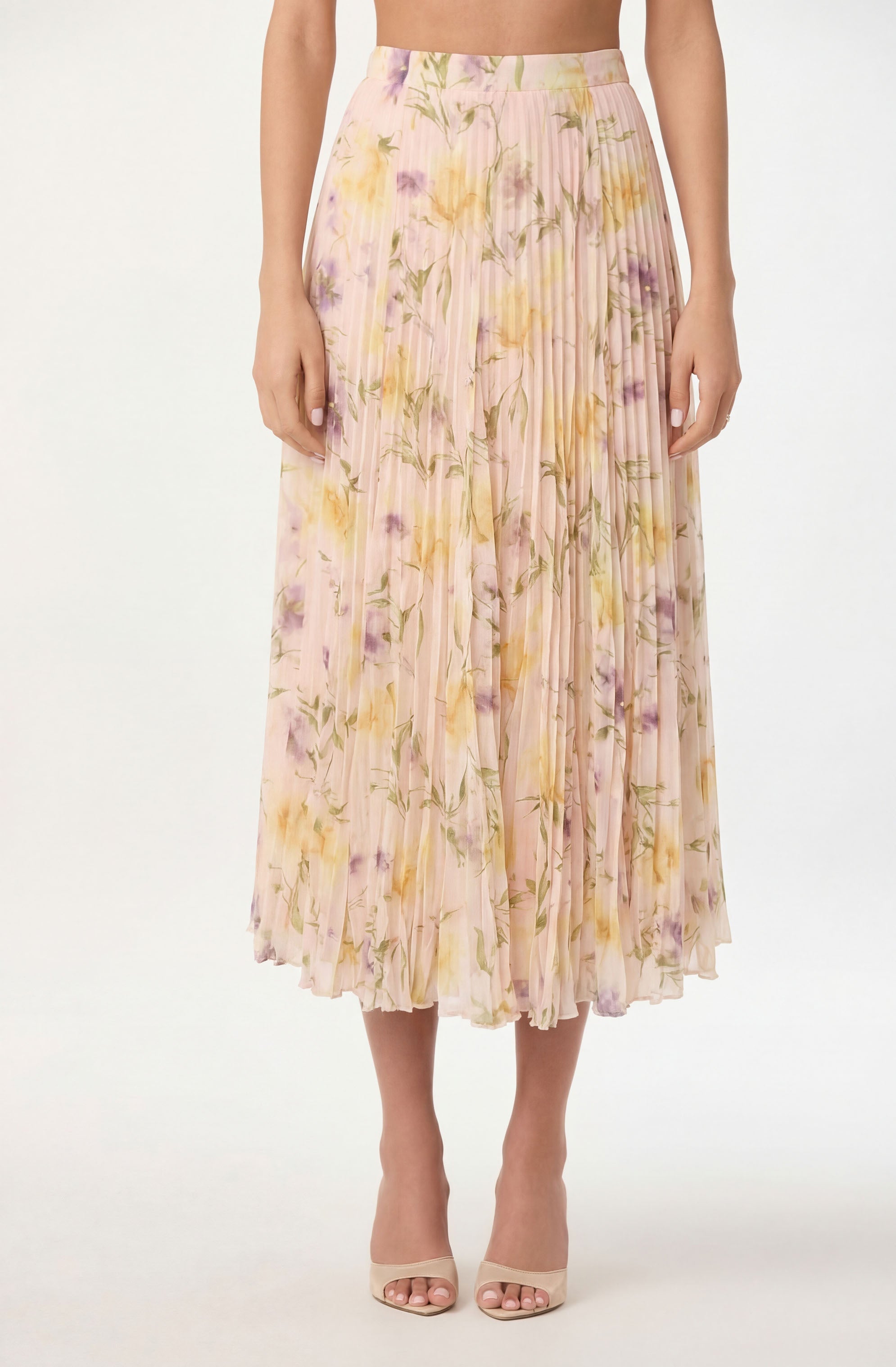 Fiori Pleated Maxi Skirt
