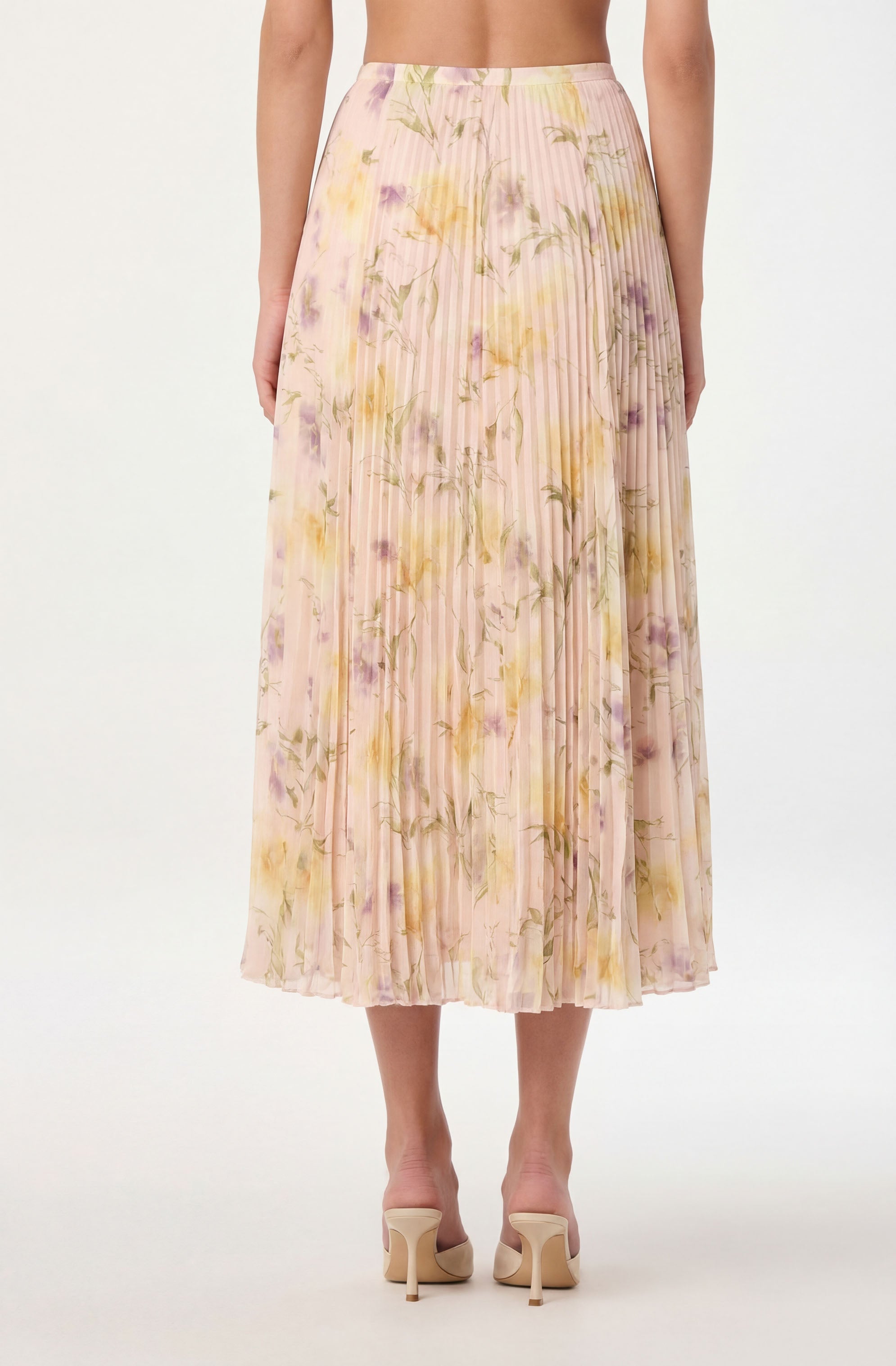 Fiori Pleated Maxi Skirt