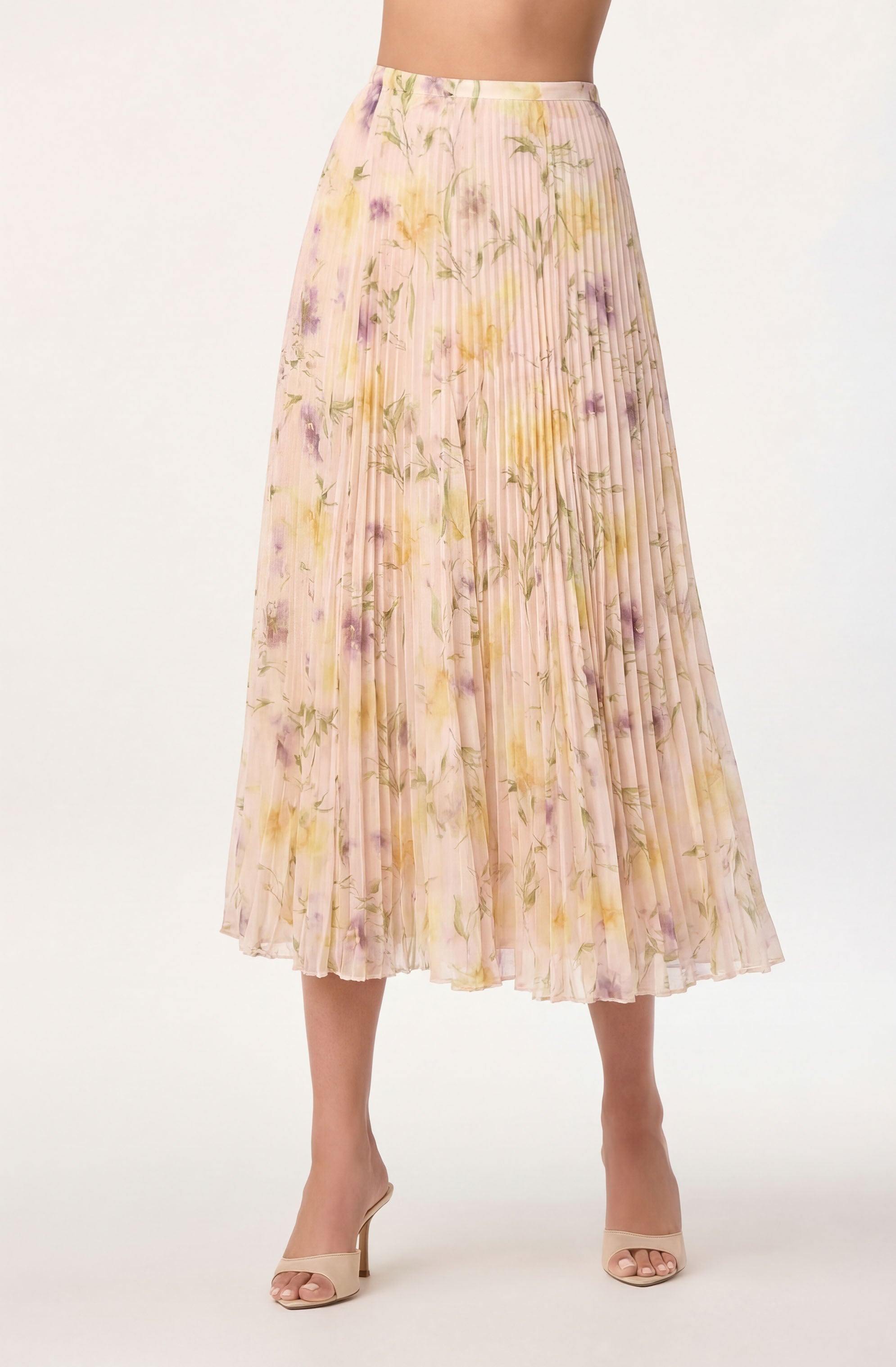 Fiori Pleated Maxi Skirt