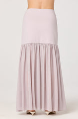 Aloyse Contrast Drop-Waist Maxi Skirt