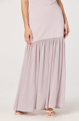 Aloyse Contrast Drop-Waist Maxi Skirt