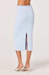 Babbett Gingham Sweater Midi Skirt