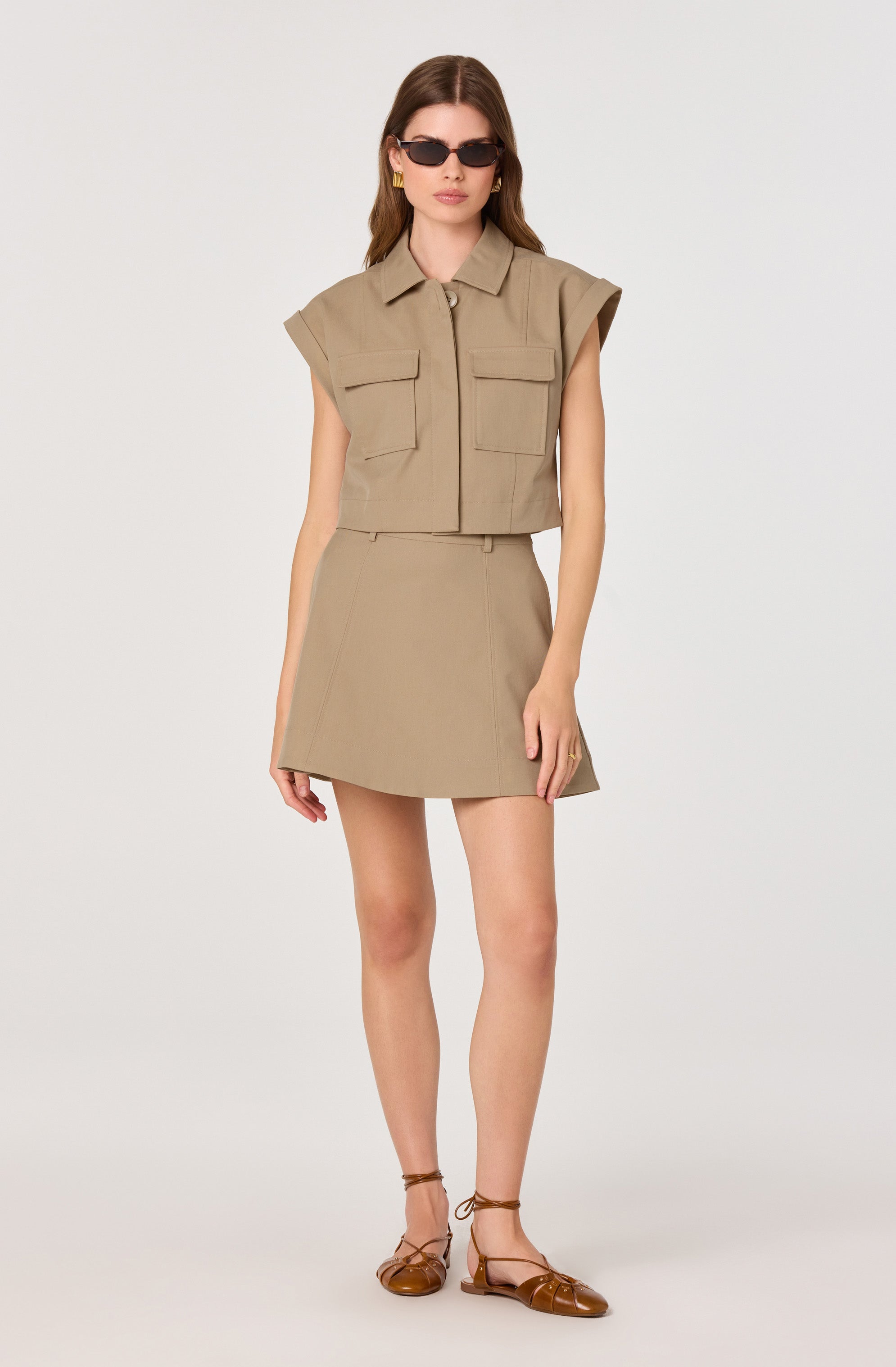Cairn Woven A-Line Mini Skirt