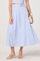 Azzura Striped Midi Skirt
