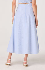 Azzura Striped Midi Skirt