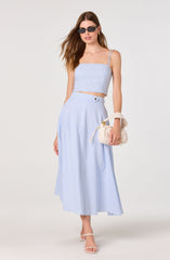 Azzura Striped Midi Skirt