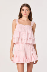 Delia Tiered Ruffle Mini Skirt