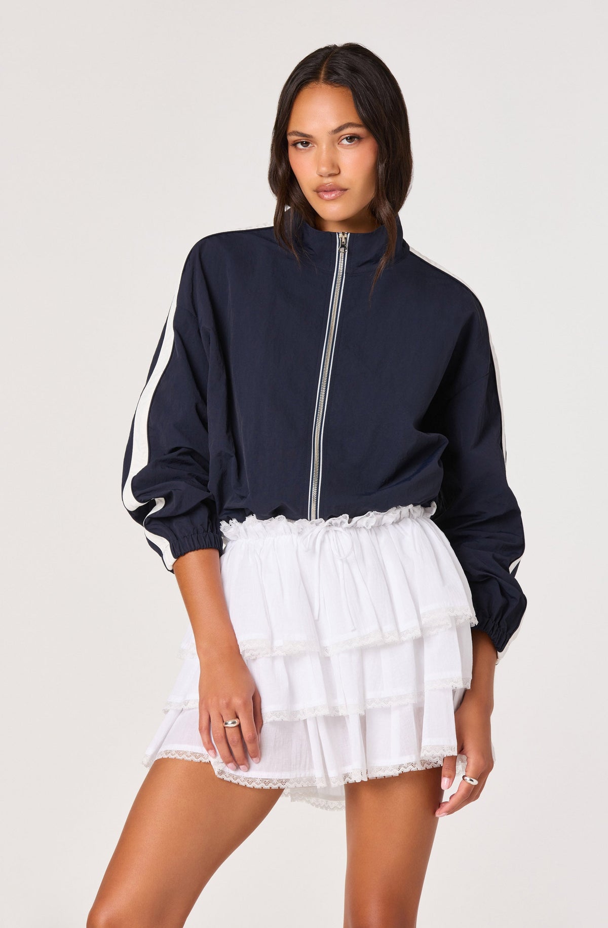 Genever Tiered Ruffle Mini Skirt