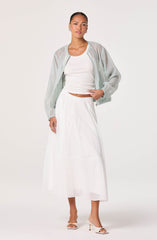 Grace Tiered A-Line Midi Skirt