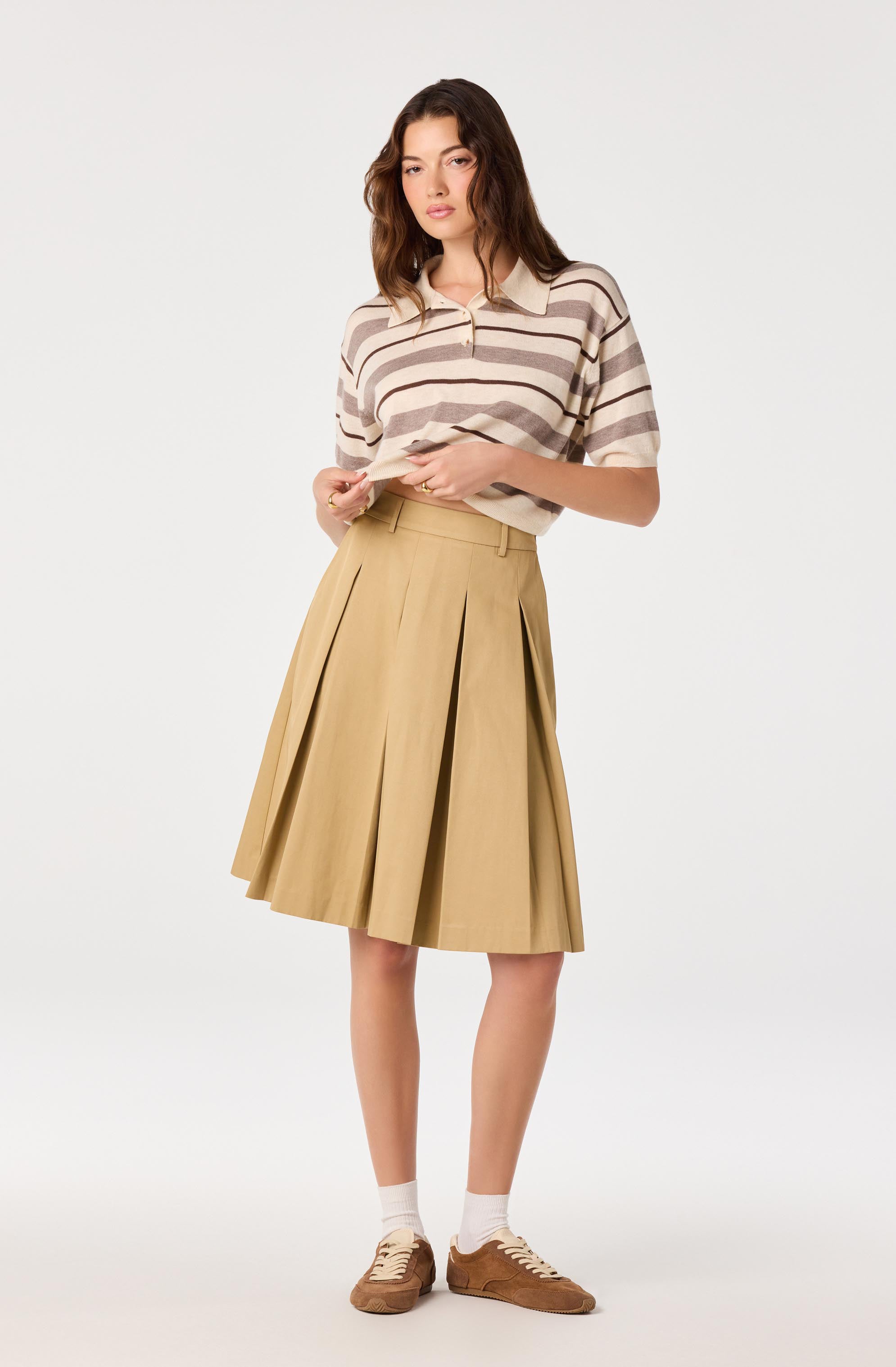 Alice Pleated Midi Skirt