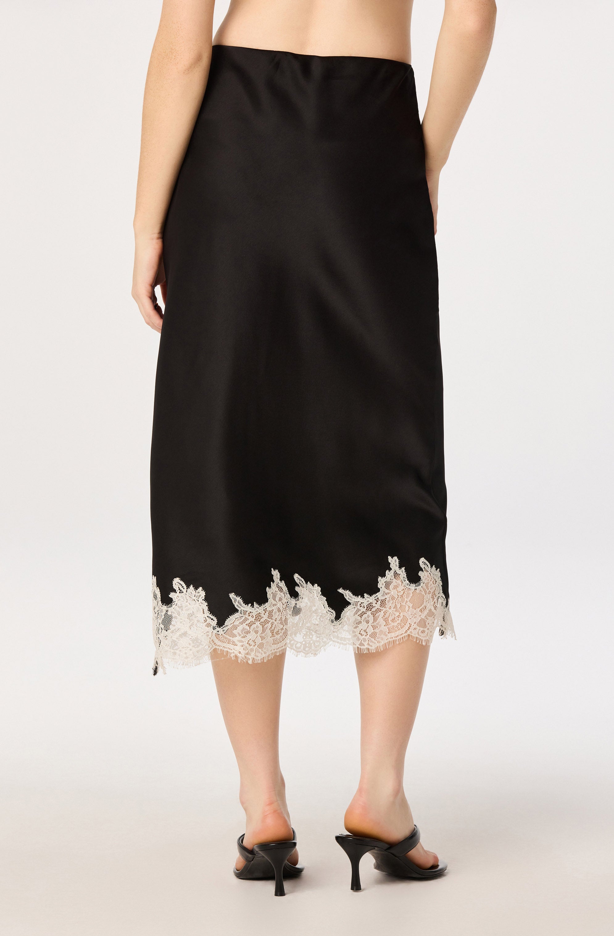 Blossom Lace Hem Midi Skirt