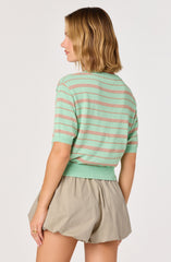 Colette Striped Knit Crew Neck Sweater