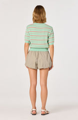Colette Striped Knit Crew Neck Sweater