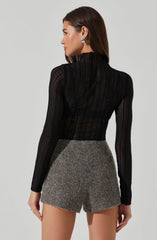 Colleen Lace Mock Neck Top