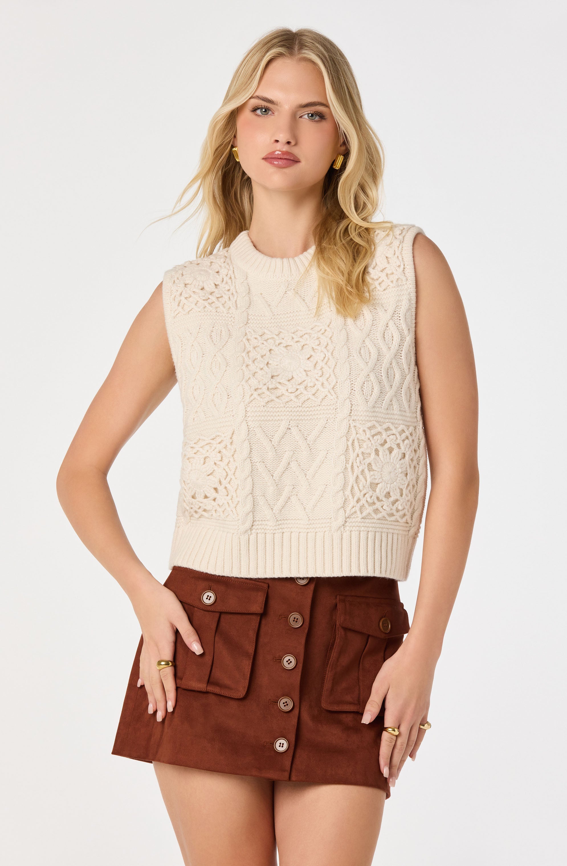 Edlyn Cable Knit Sweater Vest